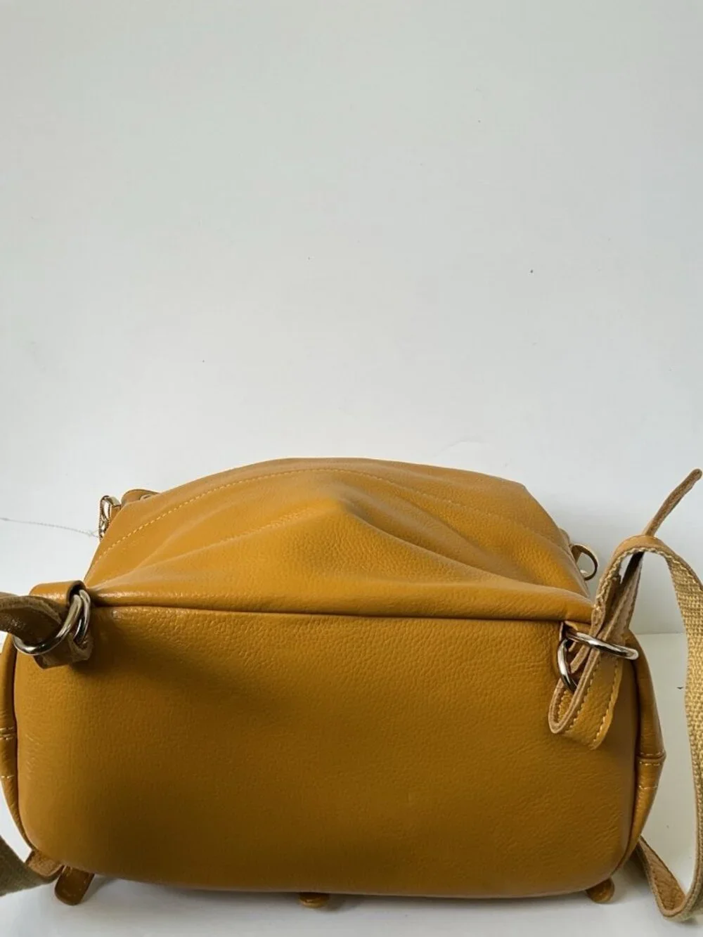 Genuine Pebbled Leather Backpack Vintage Style Multi-Pocket Buckle Bag NWT AFIR